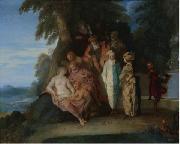 Claude Gillot A scene inspired by the Commedia oil painting artist